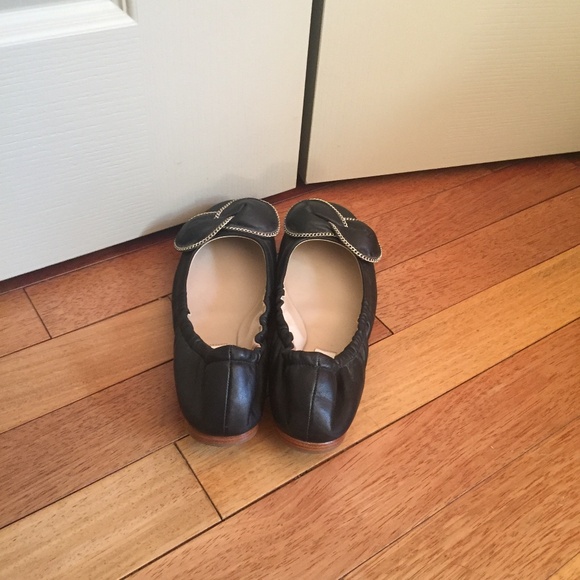 SEE BY CHLOE ZIPPER PUNK BOW BALLET FLATS - Picture 4 of 7